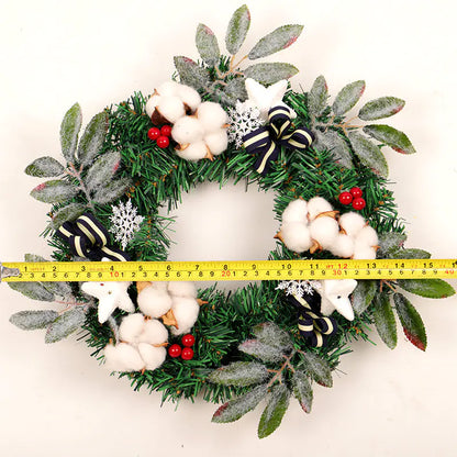 Cotton Flower Wreath, Creative Christmas Decoration